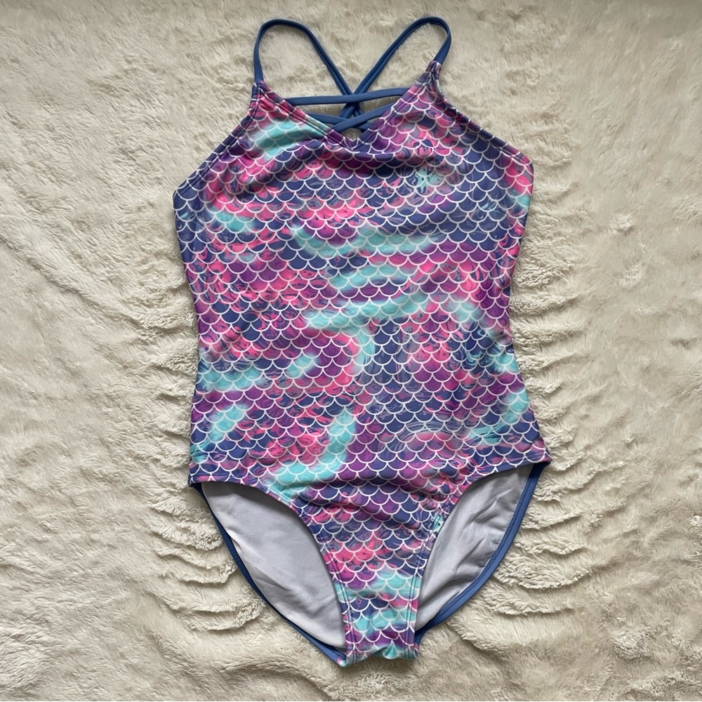 More Than Magic Girls Mermaid Print One Piece Bathing Suit Size XL (14/16)